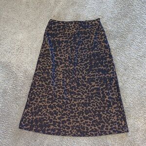 Women’s Rachel Zoe Leopard Print A-Line Midi Skirt Size 6